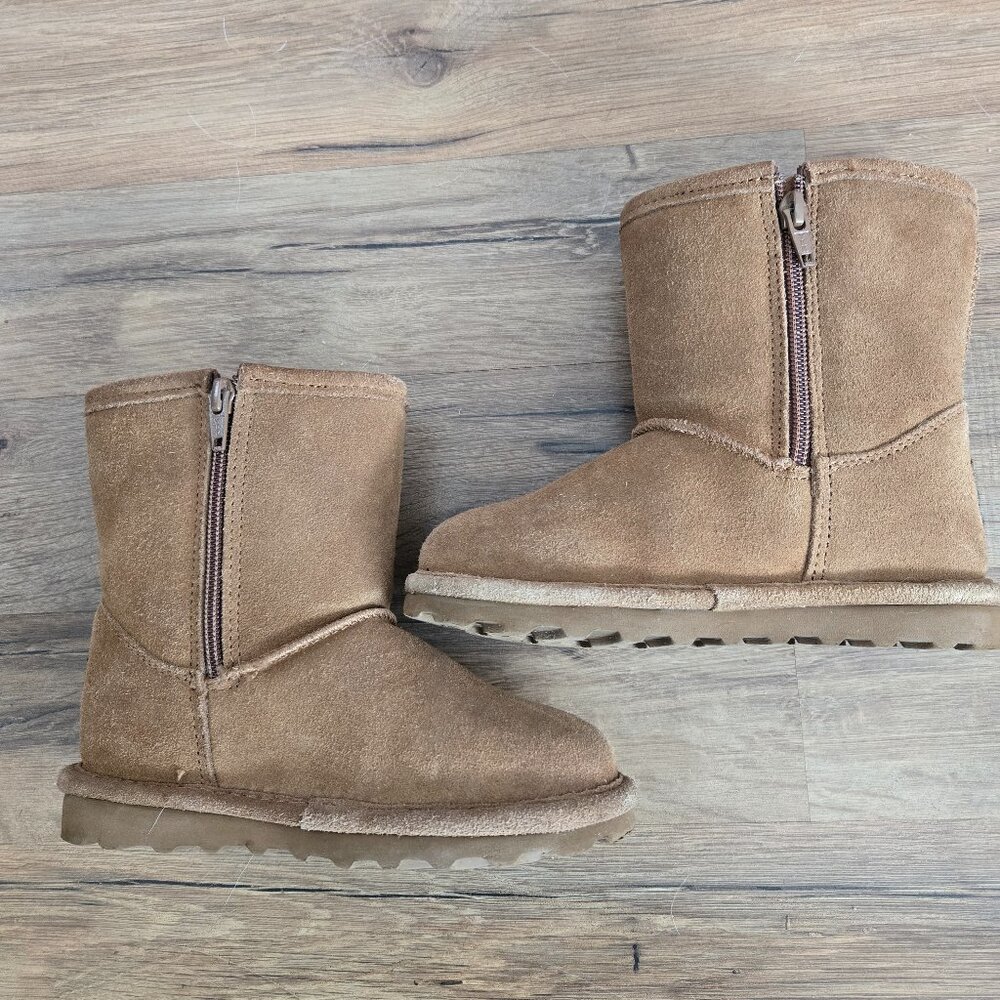 Little Kids Elle Bear Paw Boots with Zipper